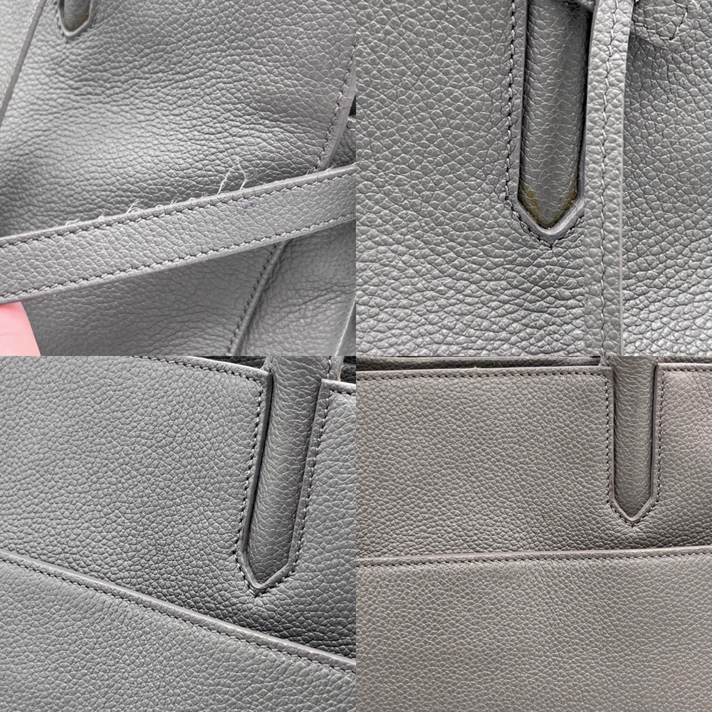 Saint Laurent Small Cabas Rive Gauche Grey Leather Tote Crossbody Bag - Picture 11 of 15